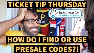 WHAT ARE PRESALE CODES WHERE TO FIND THEM AND HOW TO USE THEM ON TICKETMASTER  TICKET TIP THURSDAY [upl. by Akkim408]