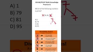 ASVABPiCAT Math Knowledge Practice Test Question Prime Numbers acetheasvab with grammarhero [upl. by Redla]