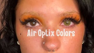 BEST COLORED CONTACTS FOR DARK BROWN EYES air optix colors [upl. by Kama]