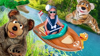 Row Row Row Your Boat  Nursery Rhyme for Kids [upl. by Ellerrehs]