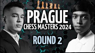 PRAGUE CHESS MASTERS 2024  ROUND 2 Vidit vs Nodirbek  Maghsoodloo Parham vs Praggnanandhaa R [upl. by Whatley]