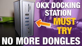 MacBook Pro Docking Station Review OKX USBC Triple Display Station [upl. by Alvera]