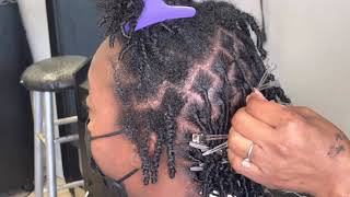 1st Loc Retwist  Starter Locs Two Strand Twisted [upl. by Katlin64]