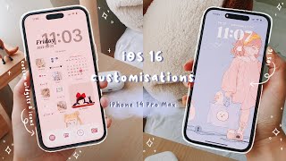 ✨💅🏻 2022 iOS 16 AESTHETIC customization amp setup  iPhone 14 Pro Max🌷 [upl. by Hsot740]