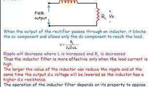 FILTERS INDUCTOR FILTER amp CAPACITOR FILTER [upl. by Barth]