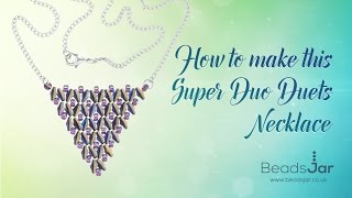 How to make this Super Duo Duet Triangle Pendant  Seed Beads [upl. by Davis]