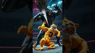 how to make revenge of father 😭😭  yellow cat 🆚 black tiger videocat catlover tiger shorts [upl. by Aicinad]