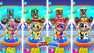 Talking Tom Hero Dash  2 Colour Suits 4 Super Tom amp Fights The Master Raccoons amp Saving The Heroes [upl. by Zetnom]