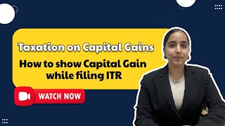 Capital Gain ITR Filing Self Filing How to show Capital GainLoss in ITR  Tax2winInIndia [upl. by Fleisher457]