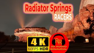 Stunning Radiator Springs Racers at Night 4K HDR 60fps Ride POV [upl. by Navad]