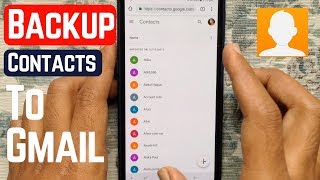 How to Backup Phone Contacts to Gmail Android [upl. by Fraase]