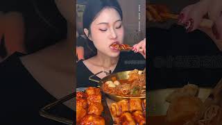 1 Fried egg 2Lb Noodles 10 Red Chilli Momos 8 Piece Meatasmr food funny shorts [upl. by Derna361]