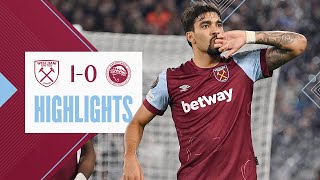 West Ham 10 Olympiacos FC  Lucas Paquetá Stunner Secures Points  UEFA Europa League Highlights [upl. by Teria]