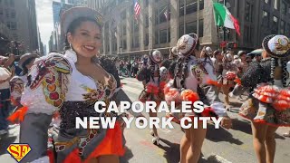 🇧🇴 Caporales San Simon Bolivia  Mexican Parade Nueva York [upl. by Dnaletak]