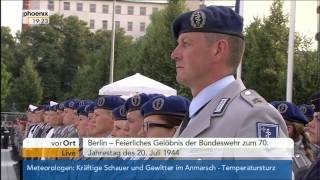 70 Jahrestag Feierliches Gelöbnis der Bundeswehr am 21072014 [upl. by Anisamoht]