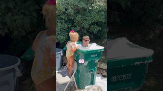 At least the trash can is clean now🤨 dad mom funny prank parenting icequeen icebath trend [upl. by Aiuqal]