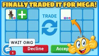 ACCEPTED 🥳🥳 FINALLY TRADED MY NEON KANGAROO FOR A GOOD MEGA WIN FAIR OR LOSE🤔🤔 Adopt me Trading [upl. by Lattonia]