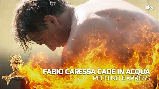 Fabio Caressa cade in acqua  Pechino Express [upl. by Anilocin]