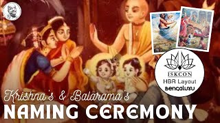 The naming ceremony of Krishna amp Balarama  Karthik month special  By HG Navadvipa Saci DD [upl. by Akirehs338]