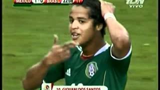 Mexico vs Brasil Golaaaazo¡¡ de Giovani Dos Santos [upl. by Araes]