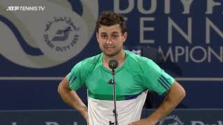 Aslan Karatsev  PostMatch Interview  QF 2021 Dubai Duty Free Tennis Championships [upl. by Auoz]