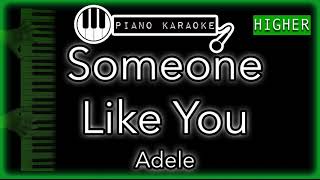 Someone Like You HIGHER 3  Adele  Piano Karaoke Instrumental [upl. by Rianon641]