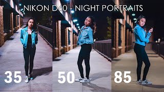 Nikon D60  Night Portrait Photography [upl. by Nogem313]