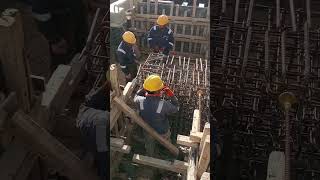 Steel rebar fixing in GIB foundation  Mr Civil Engineer [upl. by Kenaz]