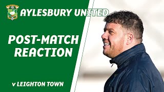 POSTMATCH REACTION  Leighton Town 41 Aylesbury United [upl. by Lindblad]