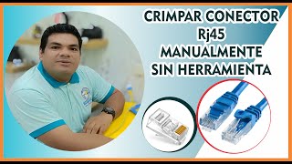 Crimpar conector RJ45 manualmente sin herramienta crimping [upl. by Dnomaid]