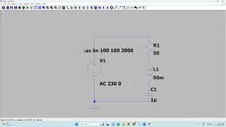 LTspice Simulation of RLC series resonance [upl. by Beauregard]