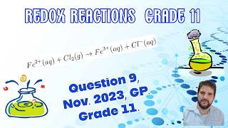 Redox Reactions Grade 11 Question 9 Nov 2023 GP Paper 2 [upl. by Mitman]