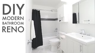 How To Remodel a Bathroom  DIY  Modern Builds [upl. by Steel]