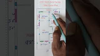 West facing house vastu  West facing house plans as per vastu  West facing 2bhk house plan [upl. by Lempres]