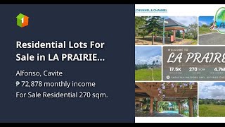 Residential Lots For Sale in LA PRAIRIE TAGAYTAY in Alfonso Cavite [upl. by Mcdougall]