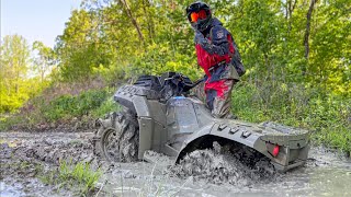 The FIRST RIDE on the 2023 Polaris Sportsman 850 Highlifter Edition [upl. by Nwahsit]