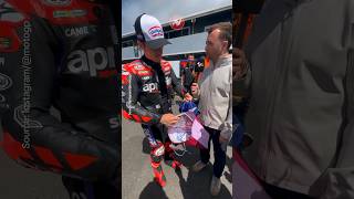 Maverick Vinales Gets a Gift from Fans  motogp maverickviñales [upl. by Halet]