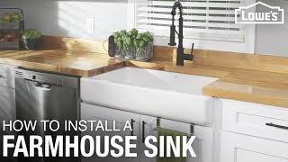 How To Install a Farmhouse Sink  DIY Kitchen Remodel [upl. by Bernardina176]