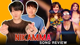 Koreans React to Nikkamma song  New Indian Movie Nikamma [upl. by Azerila104]