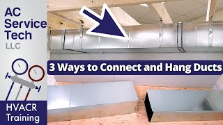 HVAC Sheet Metal Basics 3 Methods For Hanging Duct [upl. by Tomas]