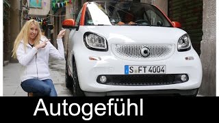 Smart fortwo FULL REVIEW amp comparison vs Smart forfour test drive allnew neuer 2016  Autogefühl [upl. by Strep]