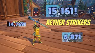 Dauntless Aether Strikers build VERY OP 14K STAGGER DAMAGE [upl. by Ahsienom]