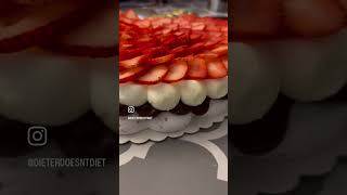 Strawberry Nutella Pavlova Cake for the birthday girl dieterdoesntdiet food pavlova birthday [upl. by Orvil]