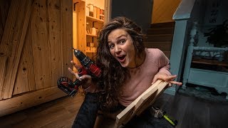 DIY Pantry Shelves  That closet under the stairs  Home Improvement [upl. by Timothy]