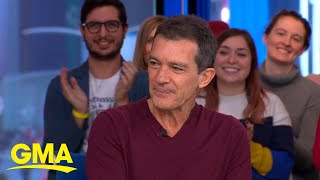 Antonio Banderas says a heart attack helped him approach Pain and Glory l GMA [upl. by Kerwinn]