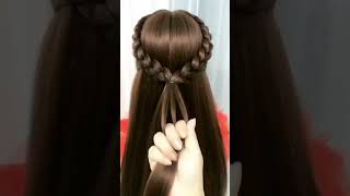 Hair style for girls  beautiful and easy hair style tutorial open hair style  short video [upl. by Shelia]