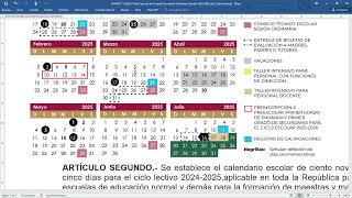 Calendario Escolar 2024 2025 [upl. by Kacerek]