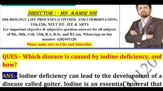 Which disease is caused by iodine deficiency and how [upl. by Eniksre]