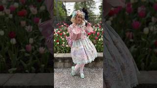 🌷 What we wore for tulip festival 🌹 lolitafashion cutedress [upl. by Mharba]