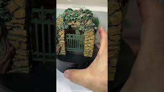 Dept56 Christmas Village Accessory Stone Corner Posts with Holly Tree and Stone Archway [upl. by Nairrot19]